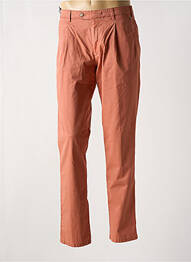 Pantalon chino fermeture zippée sous rabat avec crochet taille normale marron MEYER homme
