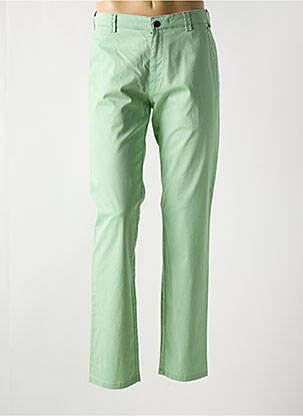 Pantalon chino fermeture zippée sous rabat avec crochet taille normale vert MEYER homme