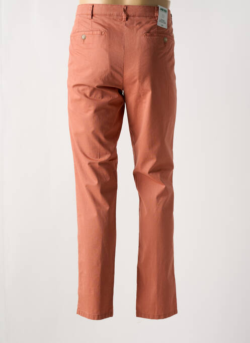 Pantalon chino fermeture zippée sous rabat avec crochet taille normale marron MEYER homme
