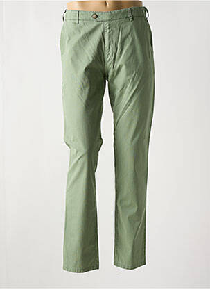 Pantalon chino fermeture zippée sous rabat avec crochet taille normale vert MEYER homme