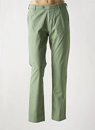 Pantalon chino fermeture zippée sous rabat avec crochet taille normale vert MEYER homme