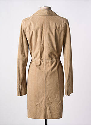 Veste en cuir poches beige OAKWOOD femme