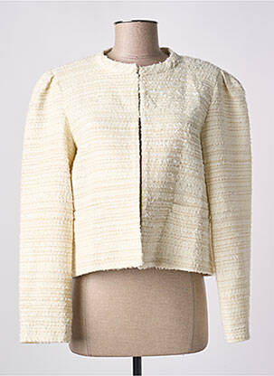 Veste casual epaulette beige JANIS & JOHN femme
