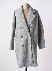 Manteau long gris clair LE SINGE DE JULIE pour femme seconde vue