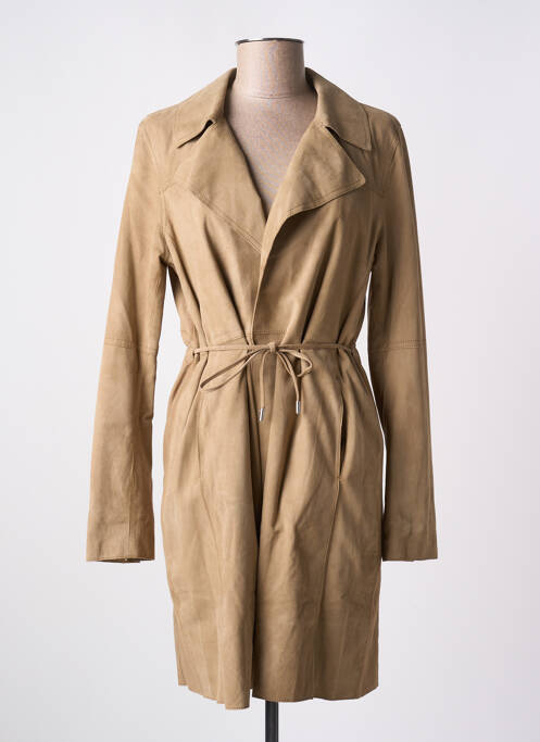 Veste en cuir beige OAKWOOD pour femme