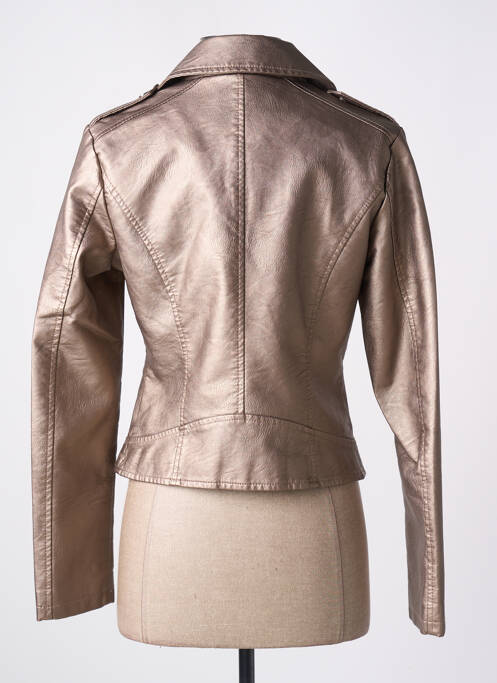 Veste simili cuir marron SOFTY pour femme