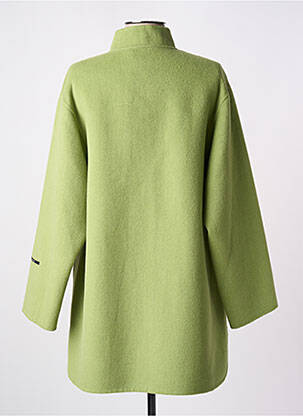 Manteau long fermeture pressionnée sans capuche vert PERSONA BY MARINA RINALDI femme