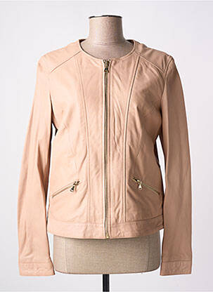 Veste simili cuir manches longues beige OAKWOOD femme