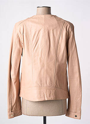 Veste simili cuir manches longues beige OAKWOOD femme
