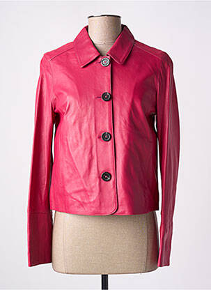 Veste simili cuir poches rose OAKWOOD femme