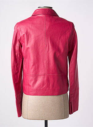 Veste simili cuir poches rose OAKWOOD femme