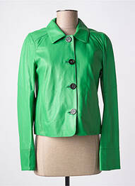 Veste simili cuir poches vert OAKWOOD femme
