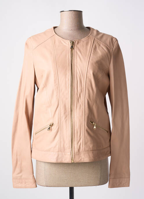 Veste simili cuir beige OAKWOOD pour femme