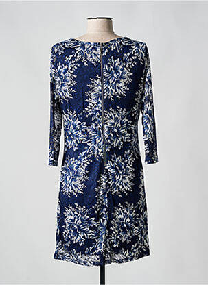 Robe courte manches 3/4 manches 3/4 bleu VEGAS femme