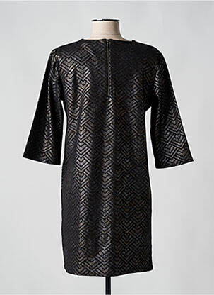 Robe courte manches 3/4 manches 3/4 noir QUINZE HEURES TRENTE femme