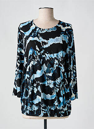 T-shirt manches 3/4 manches 3/4 bleu SIGNATURE femme