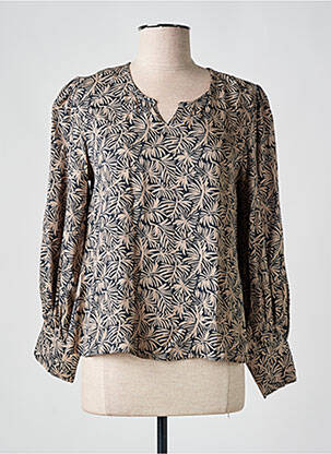Blouse imprimé fantaisie manches longues noir AGATHE & LOUISE femme