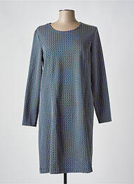 Robe mi-longue manches longues manches longues bleu DIANE LAURY femme