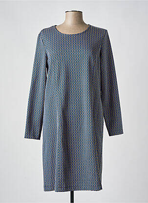 Robe mi-longue manches longues manches longues bleu DIANE LAURY femme