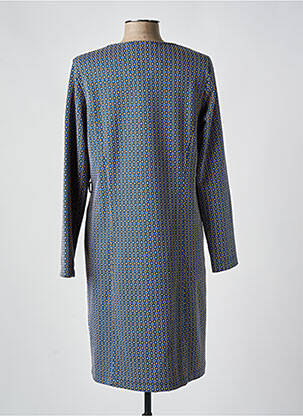 Robe mi-longue manches longues manches longues bleu DIANE LAURY femme