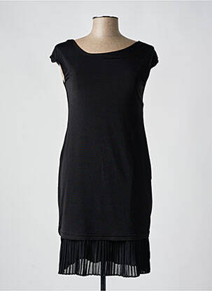 Robe courte manches courtes manches courtes noir ESPERANCE femme