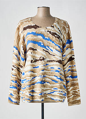 Pull stretch manches longues beige DIANE LAURY femme