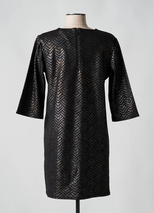 Robe courte manches 3/4 manches 3/4 noir QUINZE HEURES TRENTE femme