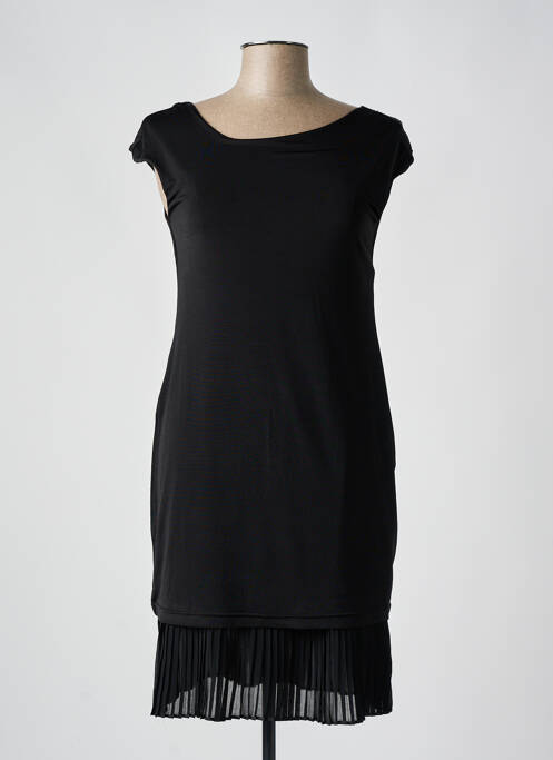 Robe courte manches courtes manches courtes noir ESPERANCE femme