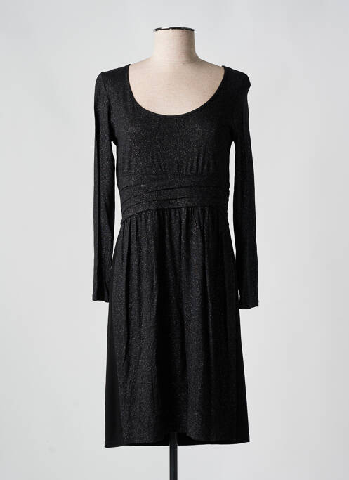 Robe mi-longue noir KANOPE pour femme