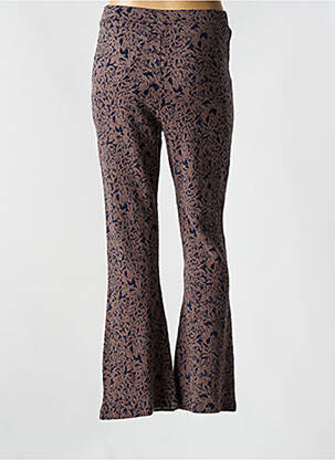 Pantalon flare stretch taille haute marron AGATHE & LOUISE femme
