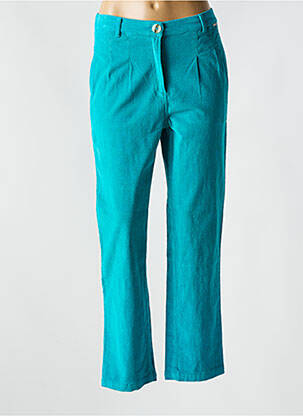 Pantalon droit stretch taille haute bleu AGATHE & LOUISE femme