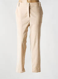 Pantalon chino fermeture zippée sous rabat boutonné taille normale beige SURKANA femme