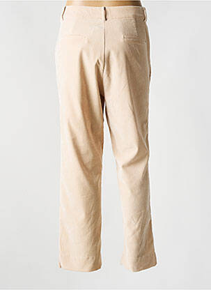 Pantalon chino fermeture zippée sous rabat boutonné taille normale beige SURKANA femme