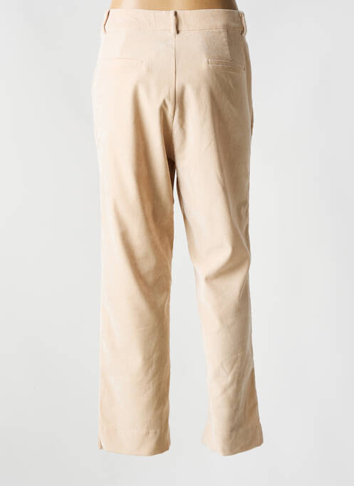 Pantalon chino fermeture zippée sous rabat boutonné taille normale beige SURKANA femme