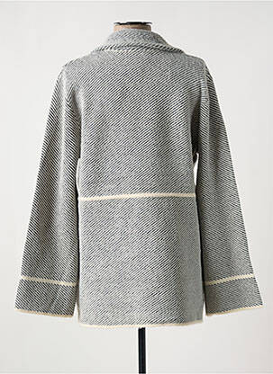 Gilet manches longues manches longues gris MARINA V femme