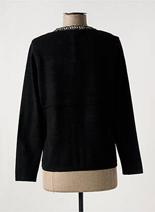 Veste casual col rond noir MARINA V femme