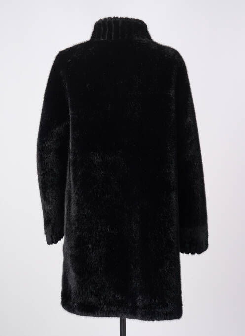 Manteau long coupe droite sans capuche noir STUDIO BIRKIN femme