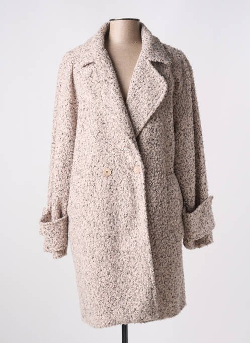 Manteau long beige KAKIE pour femme