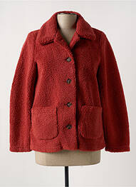 Gilet manches longues fermeture boutonnée sur le devant rouge FREDA femme