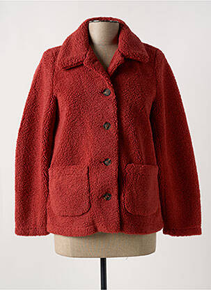 Gilet manches longues fermeture boutonnée sur le devant rouge FREDA femme
