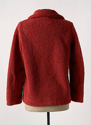 Gilet manches longues fermeture boutonnée sur le devant rouge FREDA femme