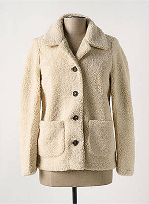 Gilet manches longues fermeture boutonnée sur le devant beige FREDA femme