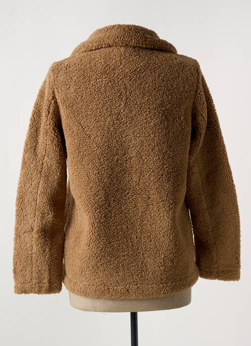 Gilet manches longues marron FREDA pour femme