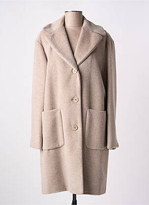 Manteau long coupe droite sans capuche beige WEEKEND MAXMARA femme