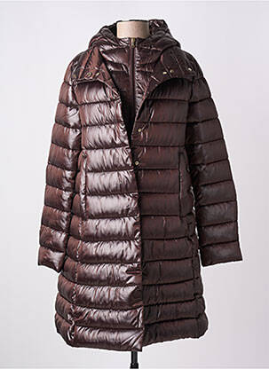 Doudoune poches a capuche marron EMME M femme