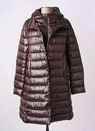Doudoune poches a capuche marron EMME M femme