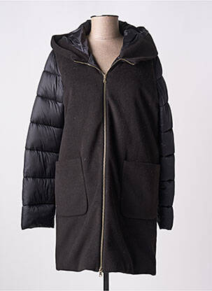 Doudoune poches a capuche noir EMME M femme