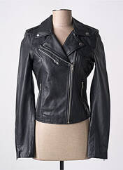 Veste en cuir noir GOA pour femme seconde vue