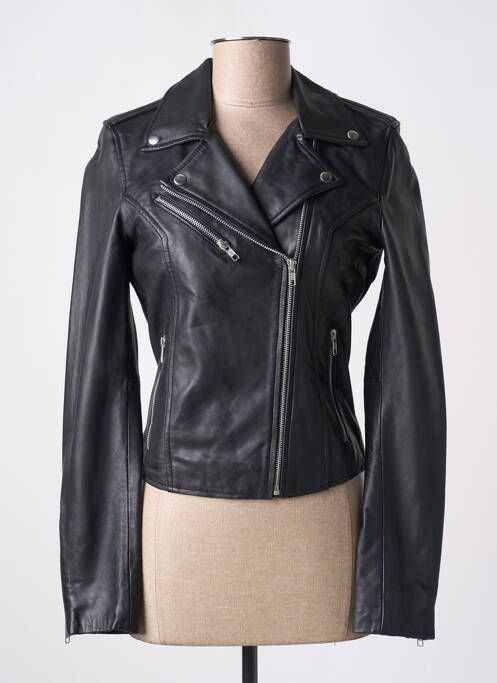 Veste en cuir noir GOA pour femme
