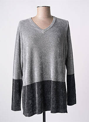 Pull coupe droite manches longues gris PERSONA BY MARINA RINALDI femme